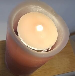 Auquaflame Pink Pillar Candle Fountain